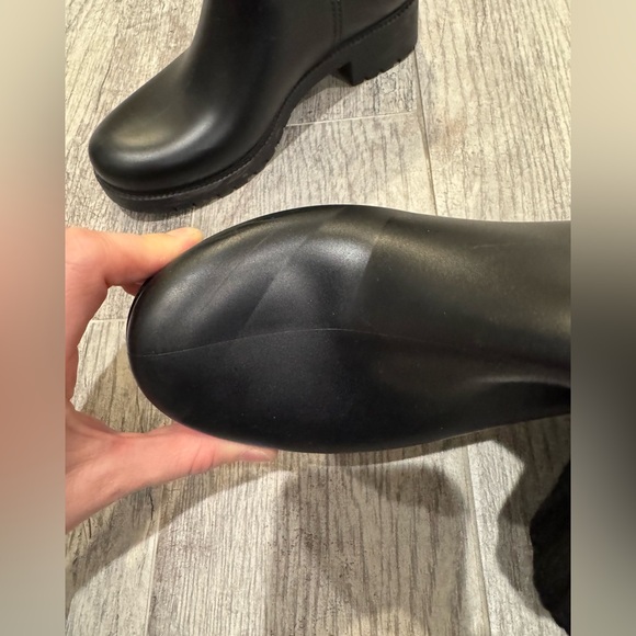 Moncler black knit Ginette rain boots - Picture 5 of 16